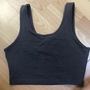 Basic dark grey tank top